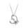 Collana in argento sterling S925 con moissanite a forma di cuore con amore eterno (MSN045) Collana in argento sterling S925 con moissanite a forma di cuore con amore eterno (MSN045)