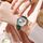 Orologio meccanico completamente automatico Dulunwe 6023C impermeabile 30m, colore: pelle naturale verde Orologio meccanico completamente automatico Dulunwe 6023C impermeabile 30m, colore: pelle naturale verde