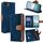 Per iPhone 16e Custodia per telefono con blocco RFID in pelle con cuciture colorate (blu) Per iPhone 16e Custodia per telefono con blocco RFID in pelle con cuciture colorate (blu)