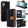 Per iPhone 16 Plus Custodia per telefono con blocco RFID in pelle con cuciture colorate (nero) Per iPhone 16 Plus Custodia per telefono con blocco RFID in pelle con cuciture colorate (nero)
