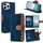 Per iPhone 14 Pro Custodia per telefono in pelle con cuciture colorate e protezione RFID (blu) Per iPhone 14 Pro Custodia per telefono in pelle con cuciture colorate e protezione RFID (blu)