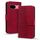 Per Google Pixel 9a Business Diamond Buckle Custodia in pelle con cordino (rosso vino)
