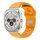 Per Samsung Galaxy Watch Ultra 47mm Silver Connector Reverse Buckle Fluororubber Watch Band (giallo) Per Samsung Galaxy Watch Ultra 47mm Silver Connector Reverse Buckle Fluororubber Watch Band (giallo)