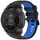 Per Garmin Instinct 3 AMOLED / Solar 45mm Cinturino sportivo in silicone bicolore (nero + blu) Per Garmin Instinct 3 AMOLED / Solar 45mm Cinturino sportivo in silicone bicolore (nero + blu)
