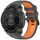 Per Garmin Instinct 3 AMOLED / Solar 50mm cinturino sportivo in silicone bicolore (grigio + arancione) Per Garmin Instinct 3 AMOLED / Solar 50mm cinturino sportivo in silicone bicolore (grigio + arancione)
