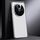 Per vivo X100s Custodia per telefono in vera pelle per PC (bianca)