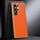 Per Samsung Galaxy S24 Ultra 5G Custodia per telefono in vera pelle per PC (arancione)