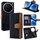 Per vivo X200 Pro Custodia per telefono con cuciture colorate in pelle e blocco RFID (nero) Per vivo X200 Pro Custodia per telefono con cuciture colorate in pelle e blocco RFID (nero)