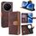 Per vivo X200 Pro Custodia per telefono in pelle con cuciture colorate e protezione RFID (marrone) Per vivo X200 Pro Custodia per telefono in pelle con cuciture colorate e protezione RFID (marrone)