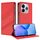 Custodia per telefono in pelle retrò con portafoglio multifunzionale in rilievo per Redmi Note 14 5G (rossa) Custodia per telefono in pelle retrò con portafoglio multifunzionale in rilievo per Redmi Note 14 5G (rossa)