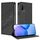 Custodia per telefono in pelle retrò con portafoglio multifunzionale in rilievo per Redmi 9T (nera) Custodia per telefono in pelle retrò con portafoglio multifunzionale in rilievo per Redmi 9T (nera)