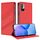 Custodia per telefono in pelle retrò con portafoglio multifunzionale in rilievo per Redmi 10 4G (rosso) Custodia per telefono in pelle retrò con portafoglio multifunzionale in rilievo per Redmi 10 4G (rosso)