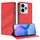 Custodia in pelle retrò con portafoglio multifunzionale in rilievo per Redmi 13 4G (rossa) Custodia in pelle retrò con portafoglio multifunzionale in rilievo per Redmi 13 4G (rossa)