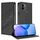 Custodia per telefono in pelle retrò con portafoglio multifunzionale in rilievo per Redmi A1+ (nera) Custodia per telefono in pelle retrò con portafoglio multifunzionale in rilievo per Redmi A1+ (nera)