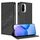 Custodia per telefono in pelle retrò con portafoglio multifunzionale in rilievo per Redmi K40 (nera) Custodia per telefono in pelle retrò con portafoglio multifunzionale in rilievo per Redmi K40 (nera)