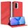 Custodia per telefono in pelle retrò con portafoglio multifunzionale in rilievo per Redmi K40 (rossa) Custodia per telefono in pelle retrò con portafoglio multifunzionale in rilievo per Redmi K40 (rossa)