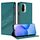 Custodia per telefono in pelle retrò con portafoglio multifunzionale in rilievo per Redmi K40 (verde scuro) Custodia per telefono in pelle retrò con portafoglio multifunzionale in rilievo per Redmi K40 (verde scuro)