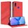 Custodia per telefono in pelle retrò con portafoglio multifunzionale in rilievo per Redmi Note 7 Pro (rossa) Custodia per telefono in pelle retrò con portafoglio multifunzionale in rilievo per Redmi Note 7 Pro (rossa)