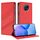 Custodia per telefono in pelle retrò con portafoglio multifunzionale in rilievo per Redmi Note 9T (rossa) Custodia per telefono in pelle retrò con portafoglio multifunzionale in rilievo per Redmi Note 9T (rossa)