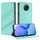 Custodia in pelle retrò con portafoglio multifunzionale in rilievo per Redmi Note 9T (verde menta) Custodia in pelle retrò con portafoglio multifunzionale in rilievo per Redmi Note 9T (verde menta)