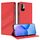 Custodia per telefono in pelle retrò con portafoglio multifunzionale in rilievo per Redmi Note 10 5G (rossa) Custodia per telefono in pelle retrò con portafoglio multifunzionale in rilievo per Redmi Note 10 5G (rossa)