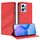Custodia in pelle retrò con portafoglio multifunzionale in rilievo per Redmi Note 12 4G (rossa) Custodia in pelle retrò con portafoglio multifunzionale in rilievo per Redmi Note 12 4G (rossa)