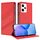 Custodia in pelle retrò con portafoglio multifunzionale in rilievo per Redmi Note 12 Pro (rossa) Custodia in pelle retrò con portafoglio multifunzionale in rilievo per Redmi Note 12 Pro (rossa)