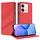 Per Redmi Note 13 5G Custodia per telefono in pelle retrò con portafoglio multifunzionale in rilievo (rosso) Per Redmi Note 13 5G Custodia per telefono in pelle retrò con portafoglio multifunzionale in rilievo (rosso)