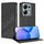 Custodia in pelle retrò con portafoglio multifunzionale in rilievo per Redmi Note 13 Pro 4G (nera) Custodia in pelle retrò con portafoglio multifunzionale in rilievo per Redmi Note 13 Pro 4G (nera)