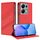 Custodia per telefono in pelle retrò con portafoglio multifunzionale in rilievo per Redmi Note 13 Pro 4G (rossa) Custodia per telefono in pelle retrò con portafoglio multifunzionale in rilievo per Redmi Note 13 Pro 4G (rossa)