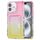 Per iPhone 16 Plus Custodia per telefono con copertura completa in TPU + slot per scheda PC a colori sfumati (rosa giallo)