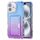 Per iPhone 16 Plus Custodia per telefono con copertura completa in TPU + slot per scheda PC a colori sfumati (blu viola)