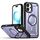 Per iPhone 16 Plus MagSafe PC Phone Case con supporto per obiettivo (viola)