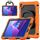 Per Lenovo Tab 10.1 TB-311XU/FU D Type Custodia per tablet PC ibrida in silicone con supporto per maniglia (arancione) Per Lenovo Tab 10.1 TB-311XU/FU D Type Custodia per tablet PC ibrida in silicone con supporto per maniglia (arancione)