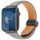 Per Apple Watch 46mm / 49mm / 45mm / 44mm Cinturino per orologio in pelle denim con fibbia magnetica pieghevole (blu retrò) Per Apple Watch 46mm / 49mm / 45mm / 44mm Cinturino per orologio in pelle denim con fibbia magnetica pieghevole (blu retrò)