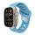 Per Apple Watch 46mm / 49mm / 45mm / 44mm Cinturino in silicone con foro inclinato (blu mare nuvola) Per Apple Watch 46mm / 49mm / 45mm / 44mm Cinturino in silicone con foro inclinato (blu mare nuvola)