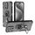 Per iPhone 16 Pro Max Custodia per telefono in TPU ibrido con supporto in metallo per PC (nero)