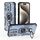 Per iPhone 16 Pro Custodia per telefono in TPU ibrido con supporto in metallo per PC (blu)