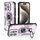 Per iPhone 16 Pro Custodia per telefono in TPU ibrido con supporto in metallo per PC (viola)