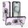 Per iPhone 16 Plus Custodia per telefono in TPU ibrido con supporto in metallo per PC (viola) Per iPhone 16 Plus Custodia per telefono in TPU ibrido con supporto in metallo per PC (viola)