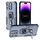 Per iPhone 14 Pro Max Custodia per telefono in TPU ibrido con supporto in metallo per PC (blu) Per iPhone 14 Pro Max Custodia per telefono in TPU ibrido con supporto in metallo per PC (blu)