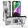 Per iPhone 13 Custodia per telefono in TPU ibrido con supporto in metallo per PC (grigio)