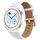 Cinturino per orologio in pelle con fibbia in oro rosa da 20 mm (bianco)