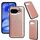 Per Google Pixel 9a Custodia per telefono con cover posteriore in pelle di mucca (oro rosa) Per Google Pixel 9a Custodia per telefono con cover posteriore in pelle di mucca (oro rosa)