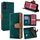 Per Fujitsu RakuRaku A401FC Custodia per telefono con cuciture colorate in pelle e blocco RFID (verde) Per Fujitsu RakuRaku A401FC Custodia per telefono con cuciture colorate in pelle e blocco RFID (verde)