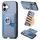Per iPhone 16 Custodia per telefono con inserto laterale ad anello in fibra di carbonio MagSafe (blu) Per iPhone 16 Custodia per telefono con inserto laterale ad anello in fibra di carbonio MagSafe (blu)