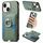 Per iPhone 14 Plus Custodia per telefono con inserto laterale ad anello in fibra di carbonio MagSafe (verde) Per iPhone 14 Plus Custodia per telefono con inserto laterale ad anello in fibra di carbonio MagSafe (verde)