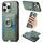 Per iPhone 12 Pro Max Custodia per telefono con inserto laterale ad anello in fibra di carbonio MagSafe (verde) Per iPhone 12 Pro Max Custodia per telefono con inserto laterale ad anello in fibra di carbonio MagSafe (verde)