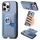 Per iPhone 12 Pro Custodia per telefono con inserto laterale ad anello in fibra di carbonio MagSafe (blu) Per iPhone 12 Pro Custodia per telefono con inserto laterale ad anello in fibra di carbonio MagSafe (blu)