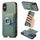 Per iPhone XS Max Custodia per telefono con inserto laterale ad anello in fibra di carbonio MagSafe (verde) Per iPhone XS Max Custodia per telefono con inserto laterale ad anello in fibra di carbonio MagSafe (verde)